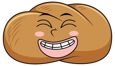 Bread with happy face Stockillustratie