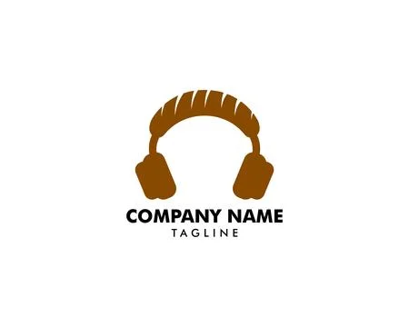 Bread Headphone Icon Logo Design Element Stock Illustration