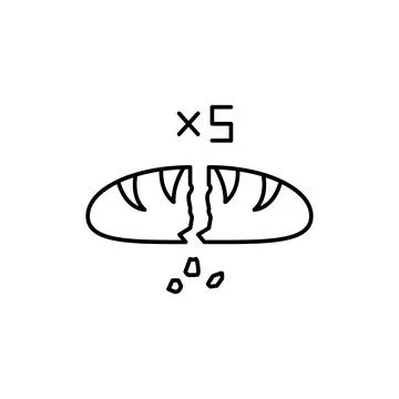 Bread, holy icon. Simple line, outline vector religion icons for ui and ux 스톡 일러스트