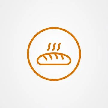 Bread icon, baker symbol vector design Stock Illustration