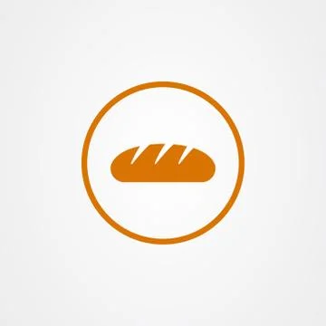 Bread icon, baker symbol vector design Illustrazione stock