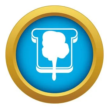 Bread icon blue isolated Stock Illustration