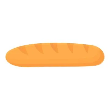 Bread icon cartoon . Bun pastry Illustrazione stock