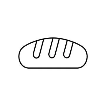 Bread icon element of bakery icon for mobile concept and web apps. Thin line  Illustrazione stock
