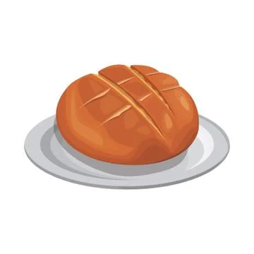 Bread icon, flat design イラスト素材