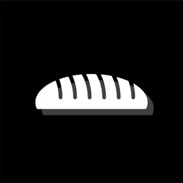 Bread icon flat Stock Illustration