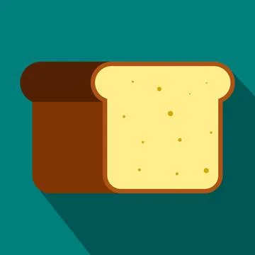 Bread icon in flat style イラスト素材