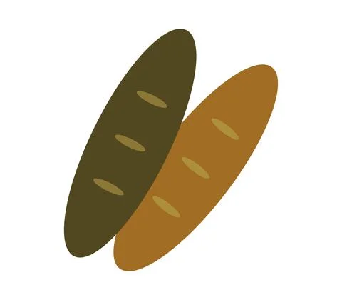 Bread icon illustrated in vector on white background Illustrazione stock