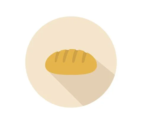 Bread icon illustrated in vector on white background Illustrazione stock