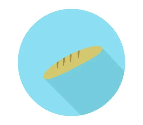 Bread icon illustrated in vector on white background Stock Illustration