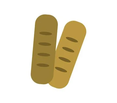 Bread icon illustrated in vector on white background Illustrazione stock