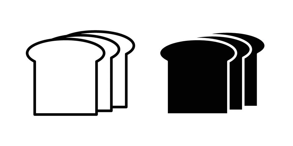 Bread icon Illustration set. Vector Eps10 for apps イラスト素材