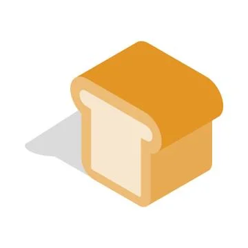 Bread icon, isometric 3d style Illustrazione stock