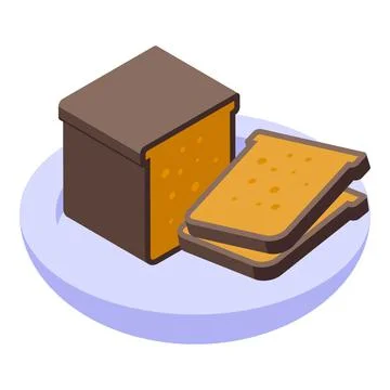 Bread icon isometric vector. Food machine Stock Illustration