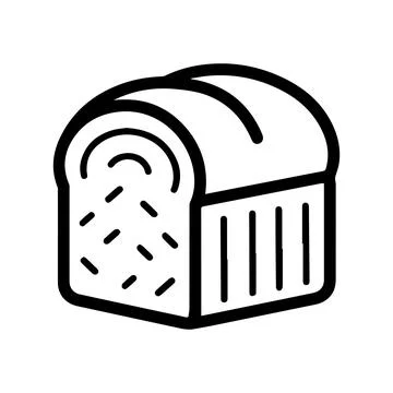 Bread icon or modern line symbol. Vector line art and icon design with bold.. Stock Illustration