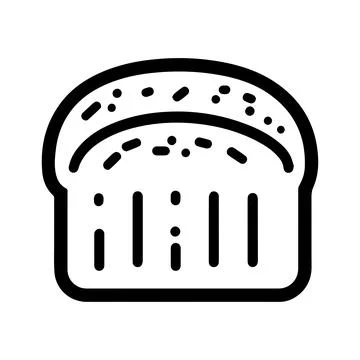 Bread icon or modern line symbol. Vector line art and icon design with bold.. Illustrazione stock
