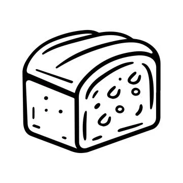 Bread icon or modern line symbol. Vector line art and icon design with bold.. Stock Illustration