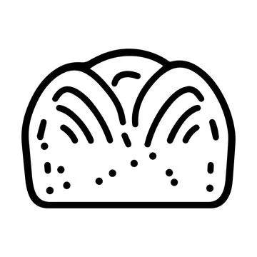 Bread icon or modern line symbol. Vector line art and icon design with bold.. Stock Illustration