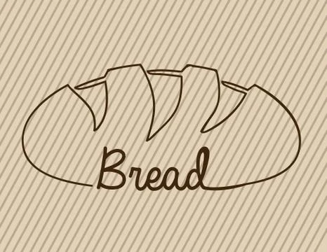 Bread icon over beige background  vector illustration Stock Illustration