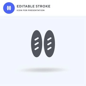 Bread icon vector, filled flat sign, solid pictogram isolated on white, logo  Stockillustratie