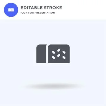 Bread icon vector, filled flat sign, solid pictogram isolated on white, logo  Illustrazione stock