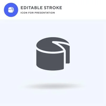 Bread icon vector, filled flat sign, solid pictogram isolated on white, logo  イラスト素材