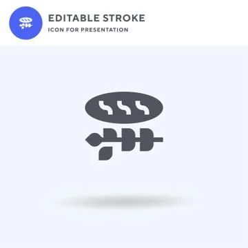 Bread icon vector, filled flat sign, solid pictogram isolated on white, logo イラスト素材