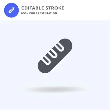 Bread icon vector, filled flat sign, solid pictogram isolated on white, logo Stock Illustration