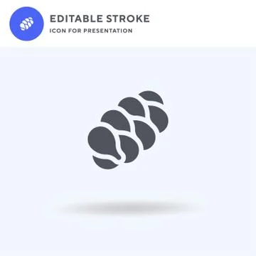 Bread icon vector, filled flat sign, solid pictogram isolated on white, logo Stock Illustration