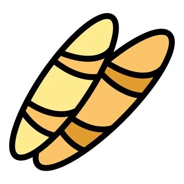 Bread icon vector flat Ilustración de archivo