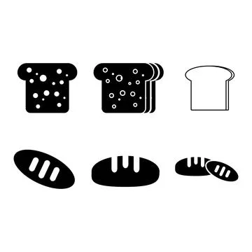 Bread icon vector 스톡 일러스트
