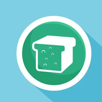 Bread icon vector illustration symbol Isolated template. Illustrazione stock