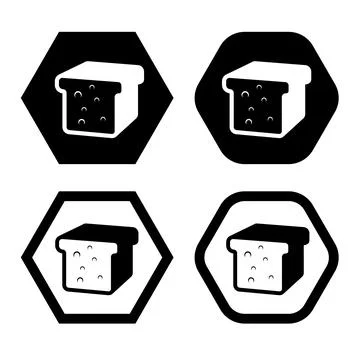 Bread icon vector illustration symbol Isolated template. Stock Illustration