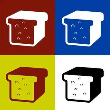 Bread icon vector illustration symbol Isolated template. Stock Illustration