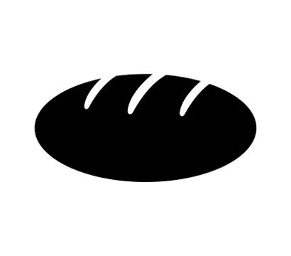 Bread icon on white background Stock Illustration