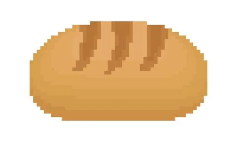 Bread illustration with pixel theme2 Stock Illustration