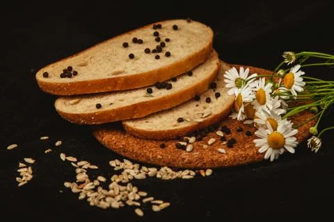Bread in interior photography Stock Photos