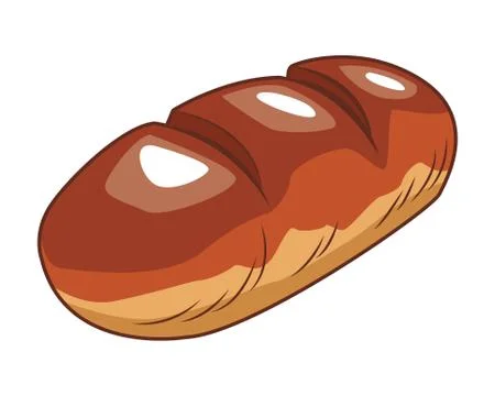 Bread isolated icon Stock Illustration