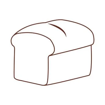 Bread isolated icon Stock Illustration