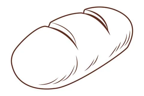 Bread isolated icon Stock Illustration