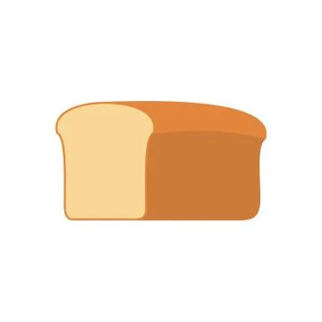 Bread isolated. piece of bread on white background 库存插图