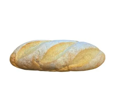 Bread isolated on white  background-07 Stock Photos