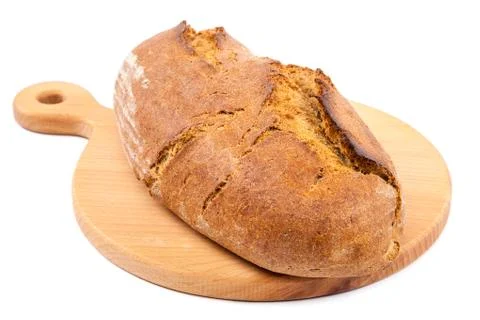 Bread isolated on white background. Stock Photos