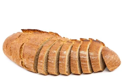 Bread isolated on a white background. Stock Photos