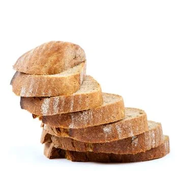Bread isolated on a white background. Stock Photos