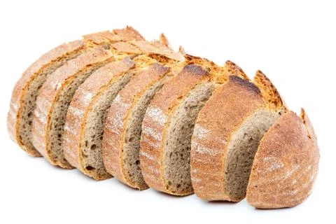 Bread isolated on a white background. Stock Photos