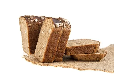 Bread isolated on white background Stock Photos