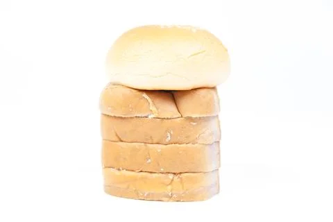 Bread isolated on white background. Stock Photos