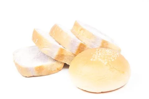 Bread isolated on white background. Stock Photos