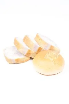 Bread isolated on white background. Stock Photos